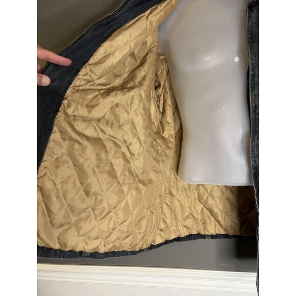 Giacca by Gallery Denim Jacket Womens 2X Blue Quilted Lined Zip Pockets - Picture 9 of 9